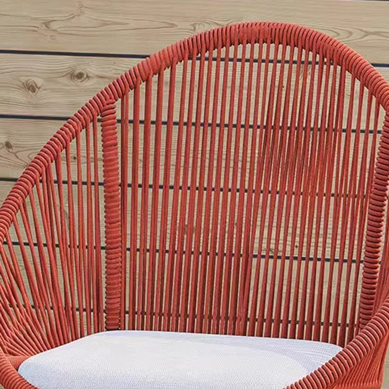 Boho Waterproof Rattan Rope Round Outdoor Side Table