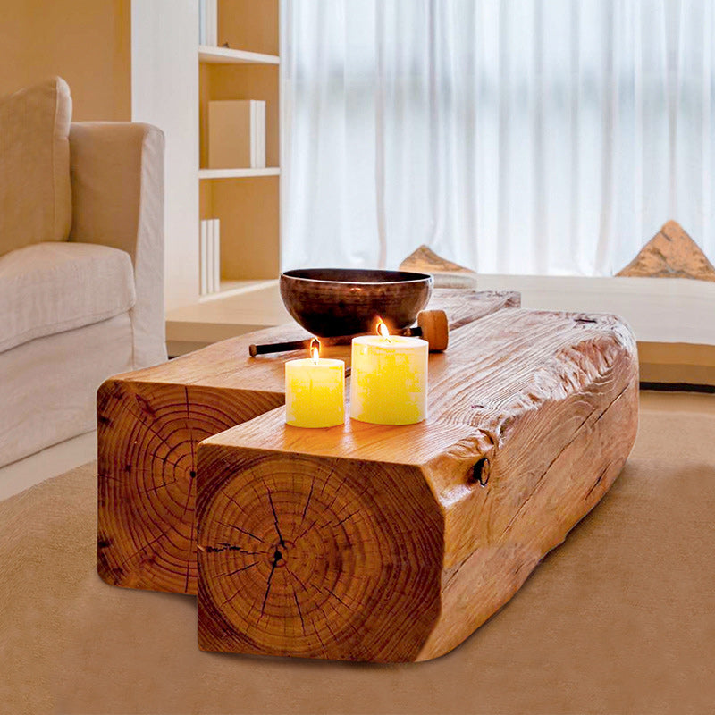Japanese Long Wood End Table