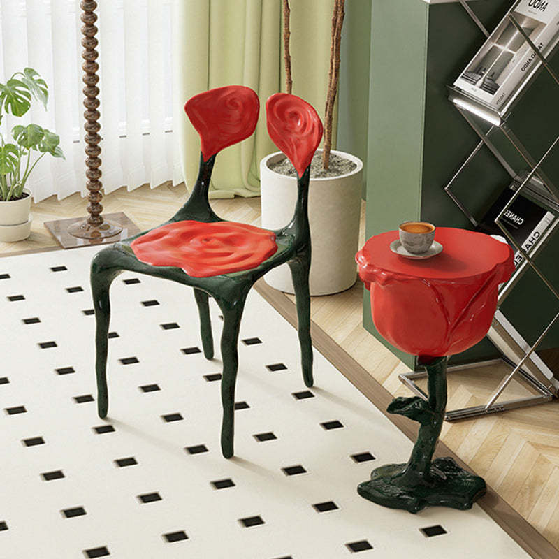 Art Deco Rose FRP Dining Chair