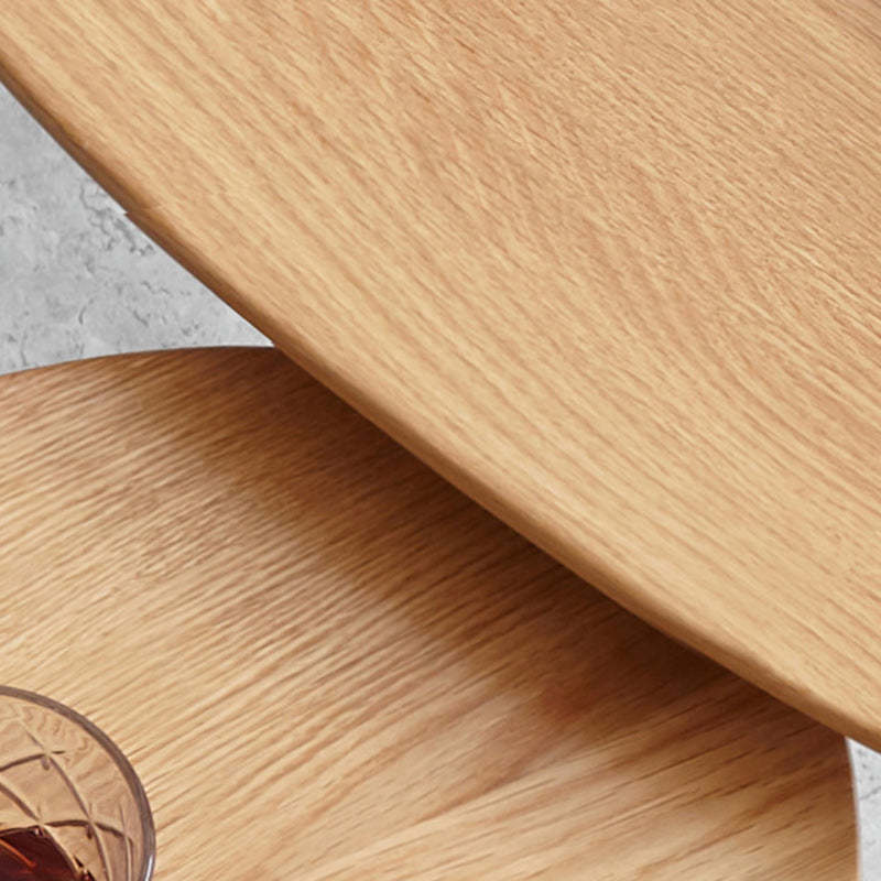 Japanese Oval Wood Side Table