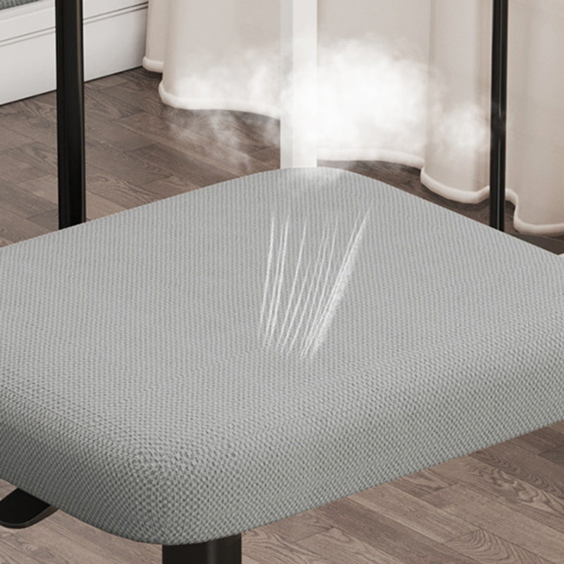 Minimalist Fabric Plastic Steel Desk Chair — Aluminum Alloy / Foam Sponge / Gray
