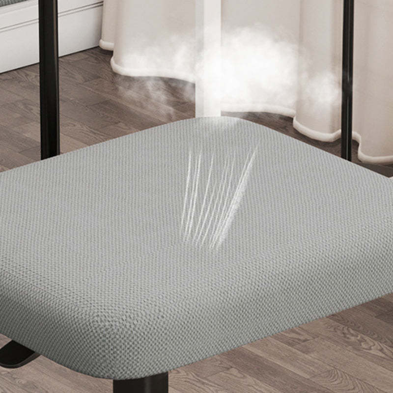 Minimalist Fabric Plastic Steel Desk Chair — Aluminum Alloy / Foam Sponge / Gray