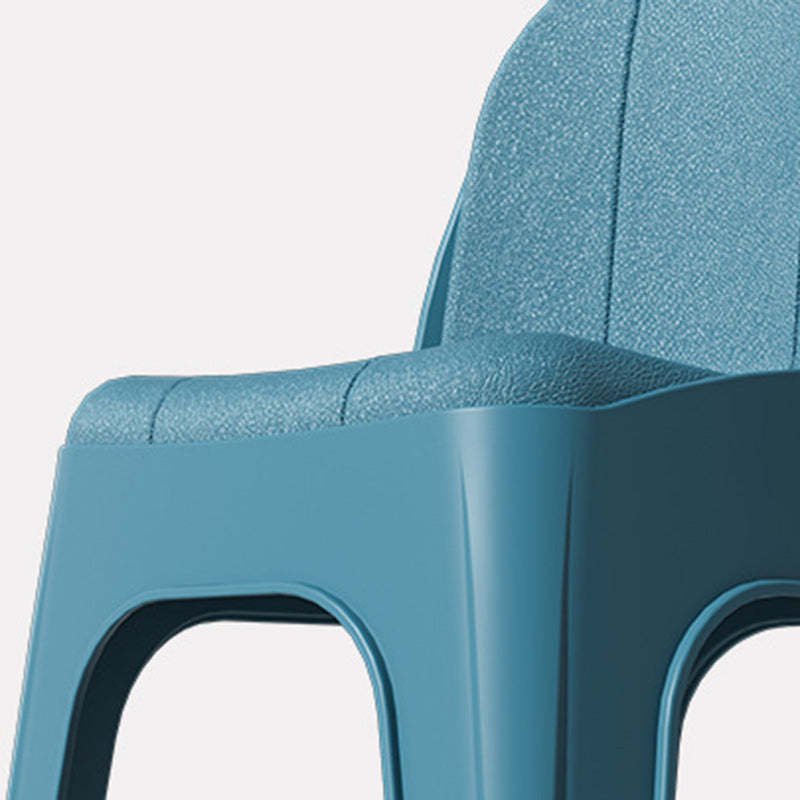 Minimalist Half Round Plastic Chair — Red