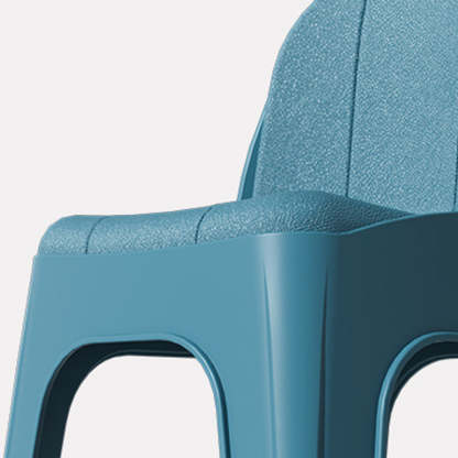 Minimalist Half Round Plastic Chair — Red