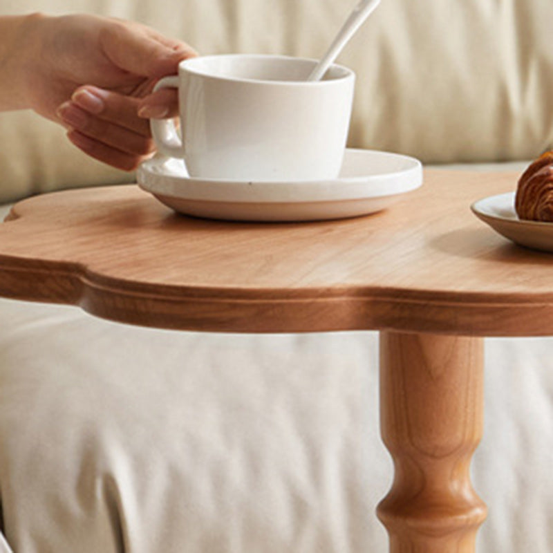 Vintage Flower Cherry Wood Coffee Table