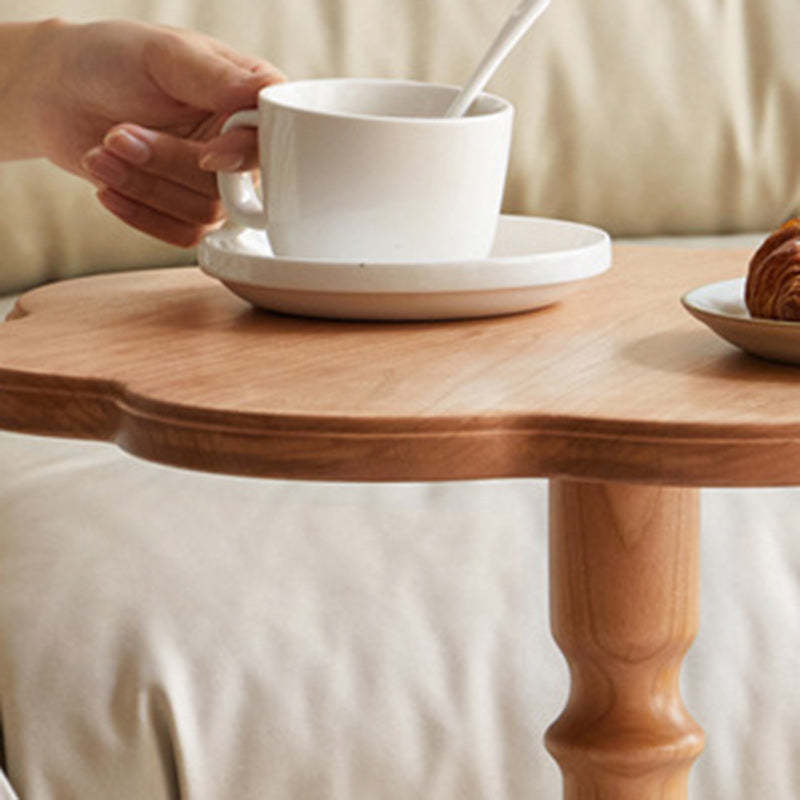 Vintage Flower Cherry Wood Coffee Table