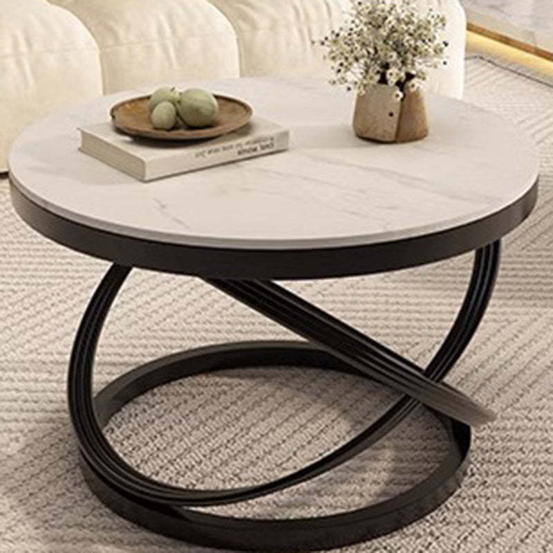Nordic Round Iron Slab Coffee Table