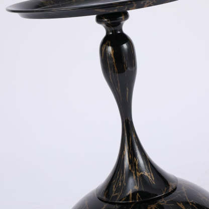 Minimalist Orb Stone Steel Metal End Table