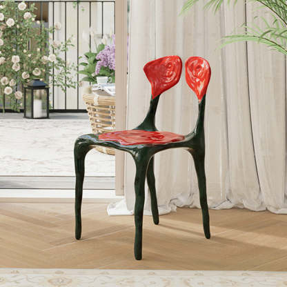 Art Deco Rose FRP Dining Chair