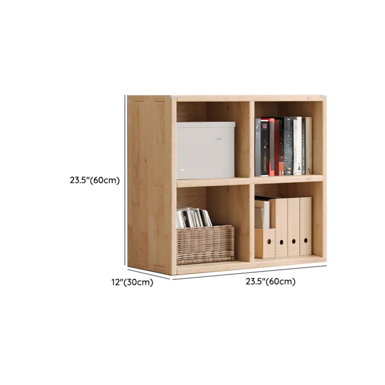 Casual Horizontal Wooden Closed Back Bookcase