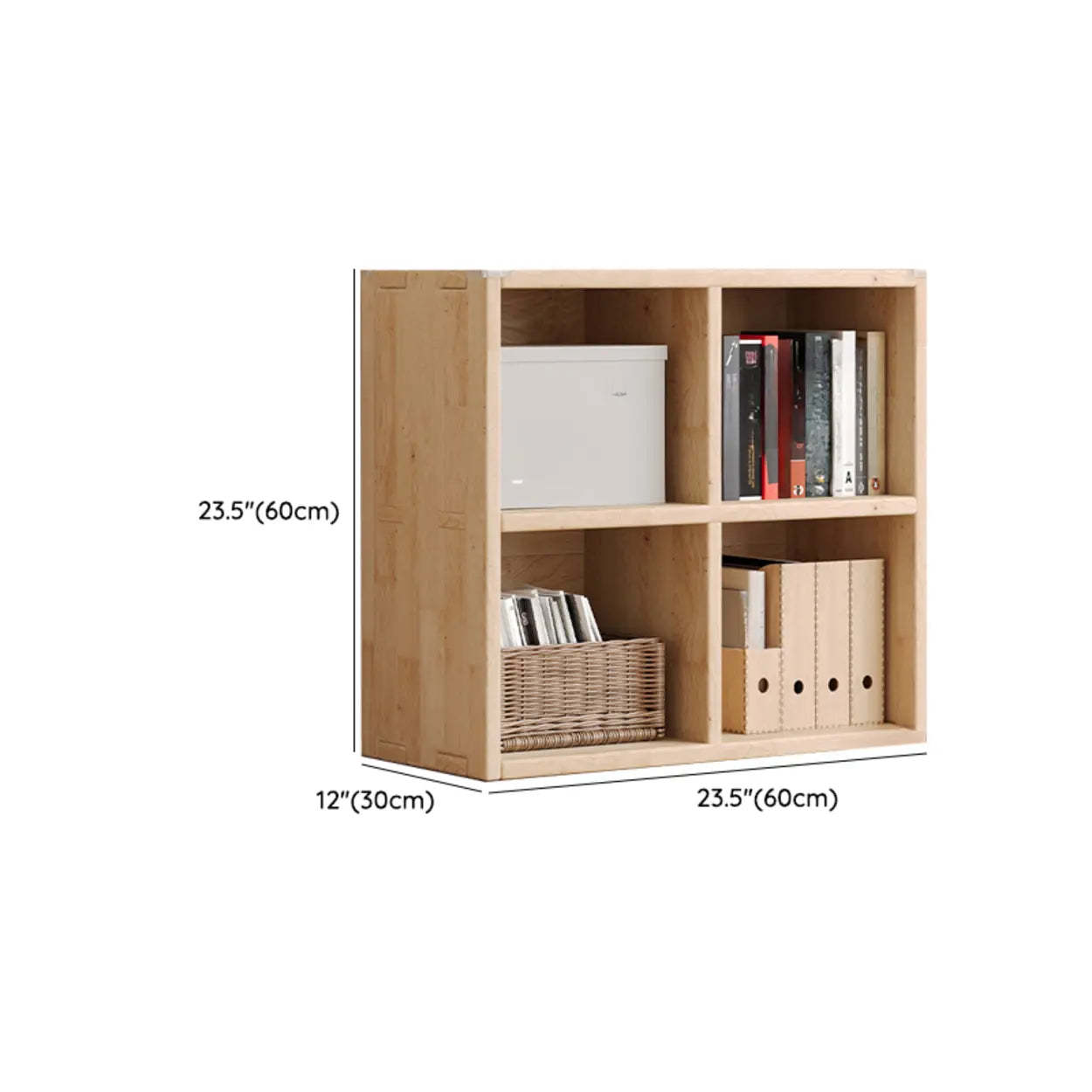 Casual Horizontal Wooden Closed Back Bookcase
