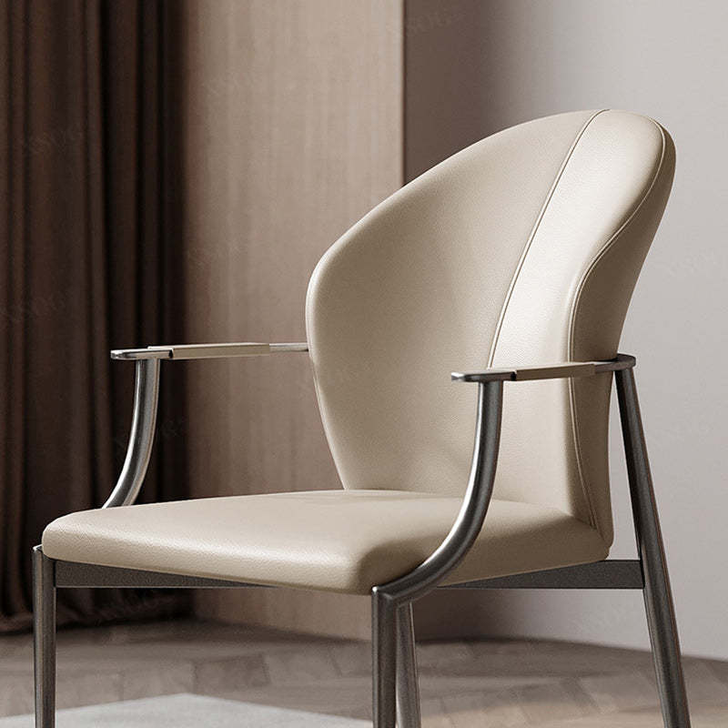 Modern Microfiber Leather Wraparound Dining Chair