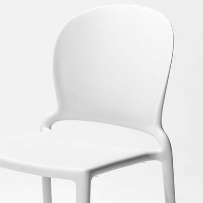 Nordic Curved Armless Dining Chair