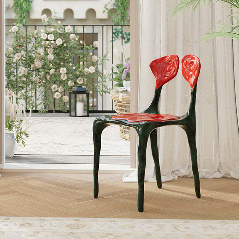 Art Deco Rose FRP Dining Chair