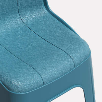 Minimalist Half Round Plastic Chair — Brown