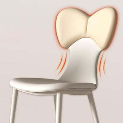 Nordic Leather Steel Bow Tie Dining Chair