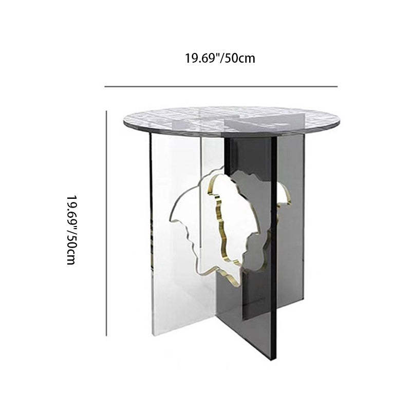 Modern Luxury Round Acrylic End Table