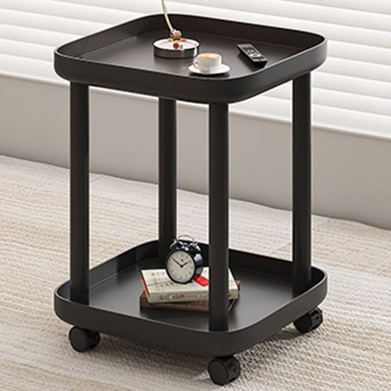 Nordic Square Steel 2-Tier End Table