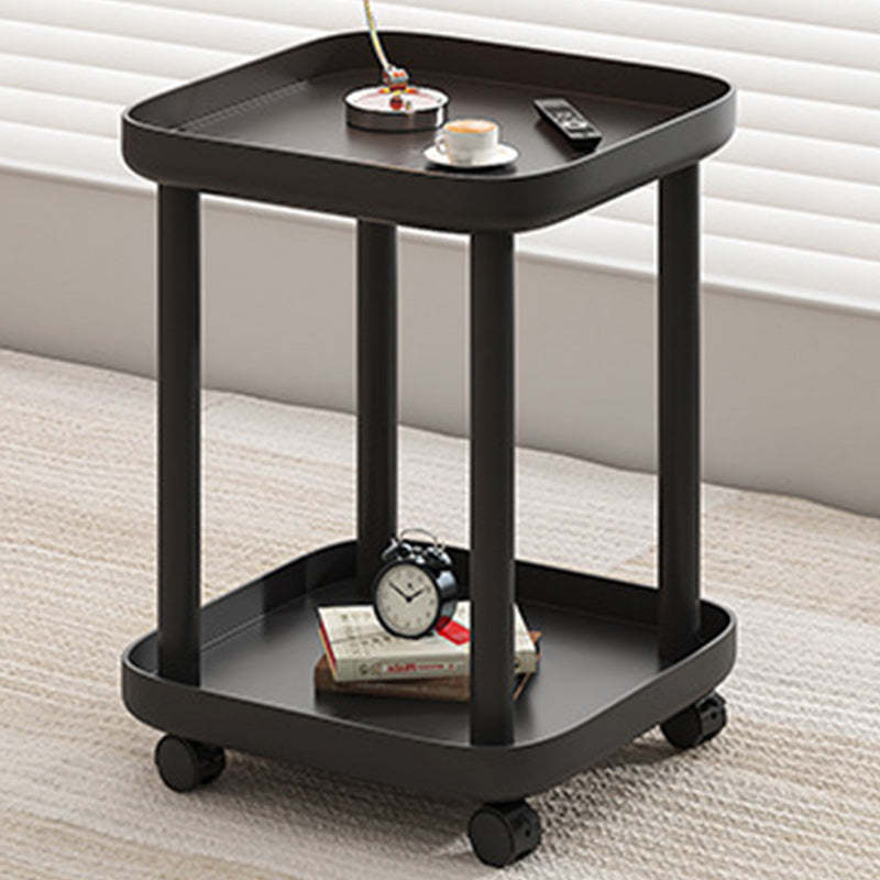 Nordic Square Steel 2-Tier End Table