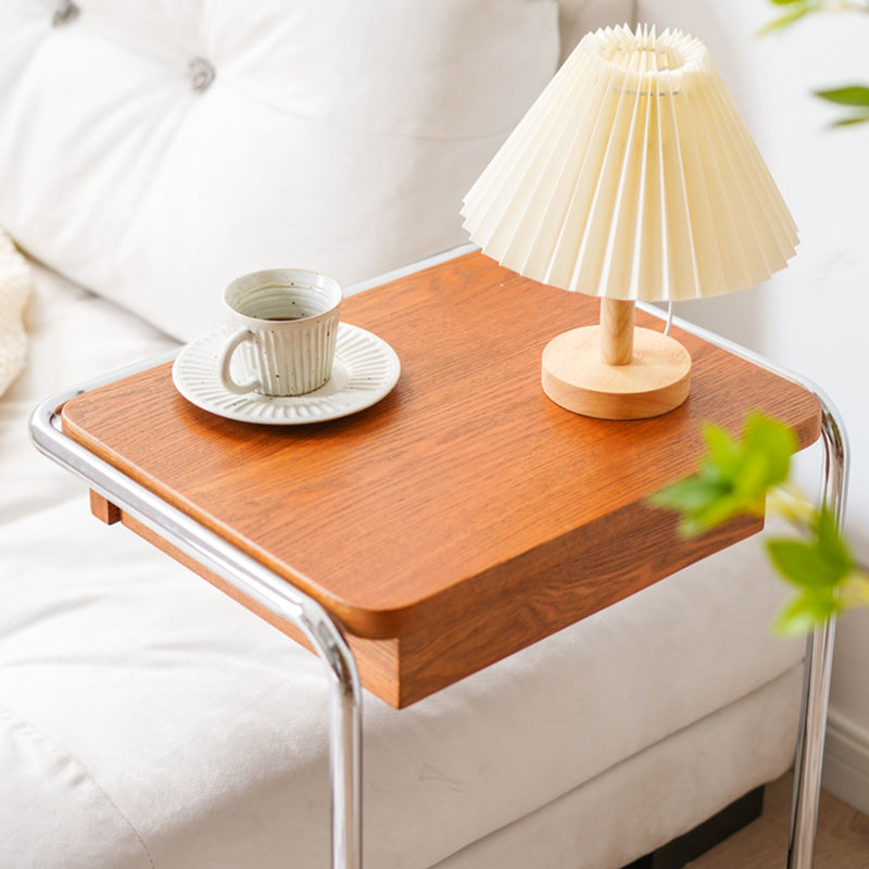 Minimalist Wood Steel End Table