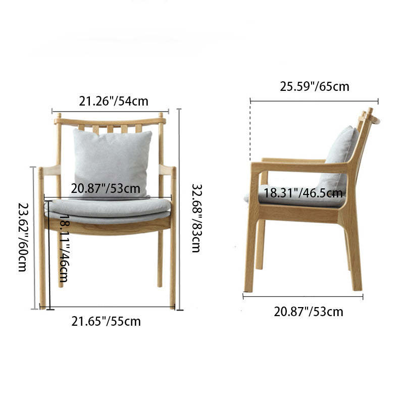 Scandinavian Bent Upholstered Wood Chair