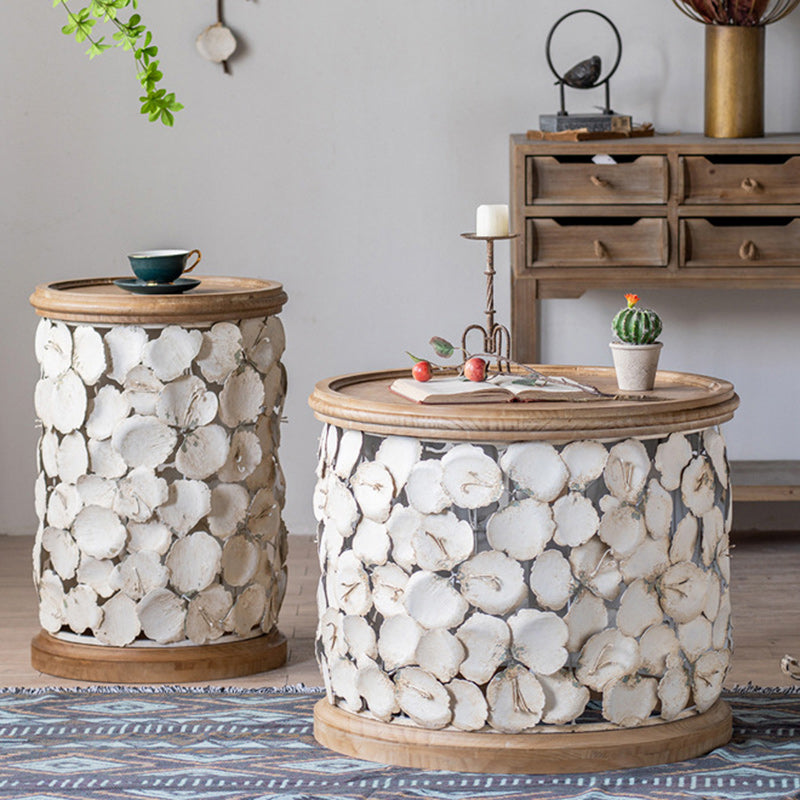 Modern Art Deco Petals Wood Coffee Table — B