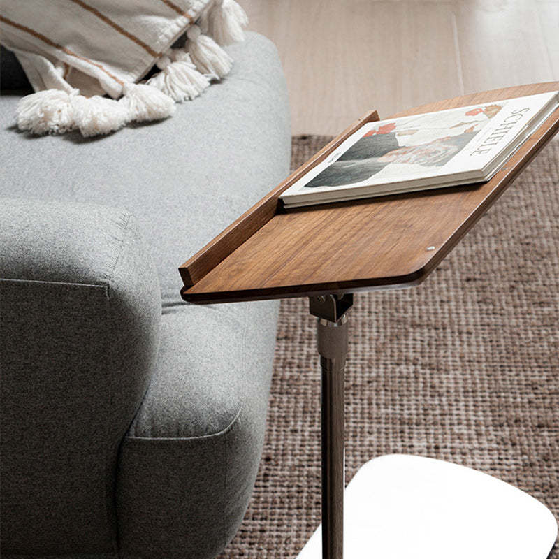 Nordic Cylindrical Solid Wood Steel Side Table