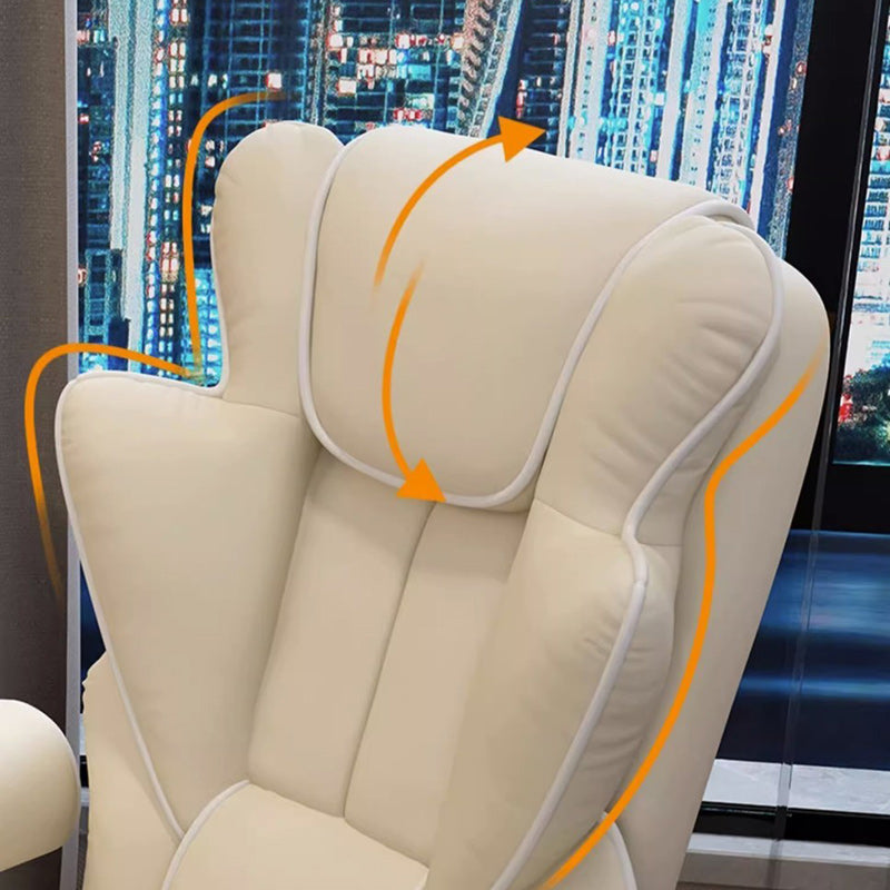 Minimalist Microfiber Nano Leather Steel Desk Chair