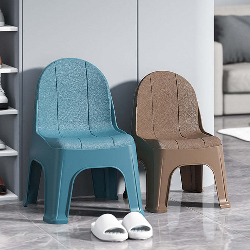 Minimalist Half Round Plastic Chair — Brown
