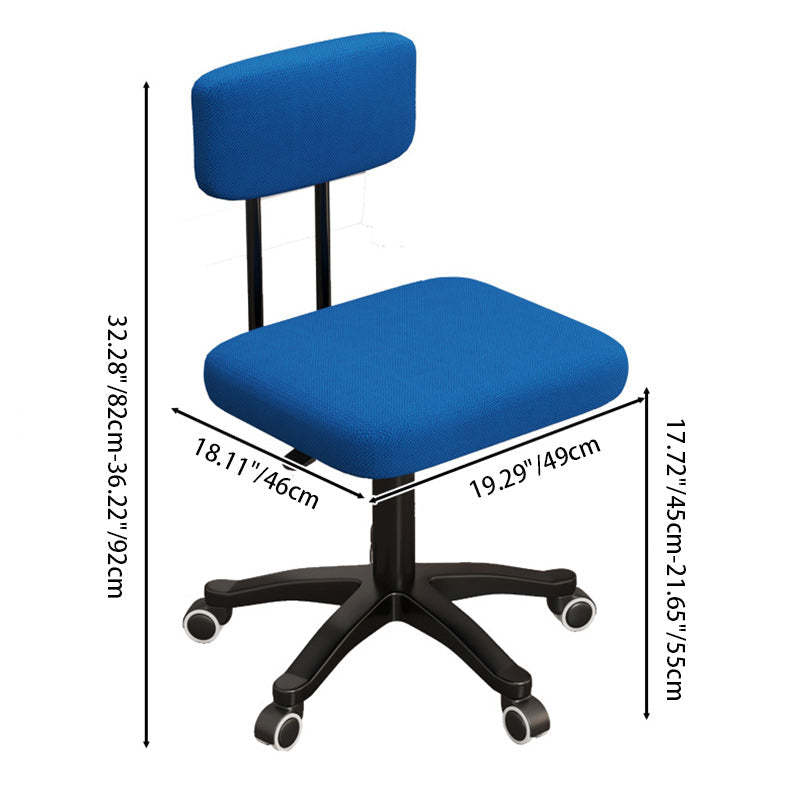 Minimalist Fabric Plastic Steel Desk Chair — Plastic / Latex / Black