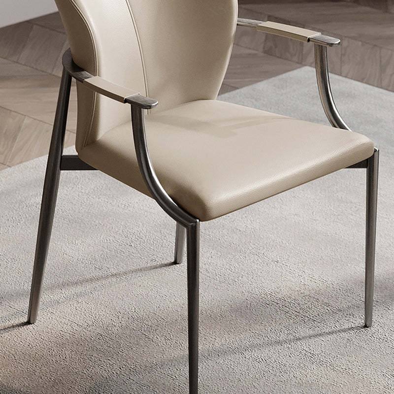 Modern Microfiber Leather Wraparound Dining Chair