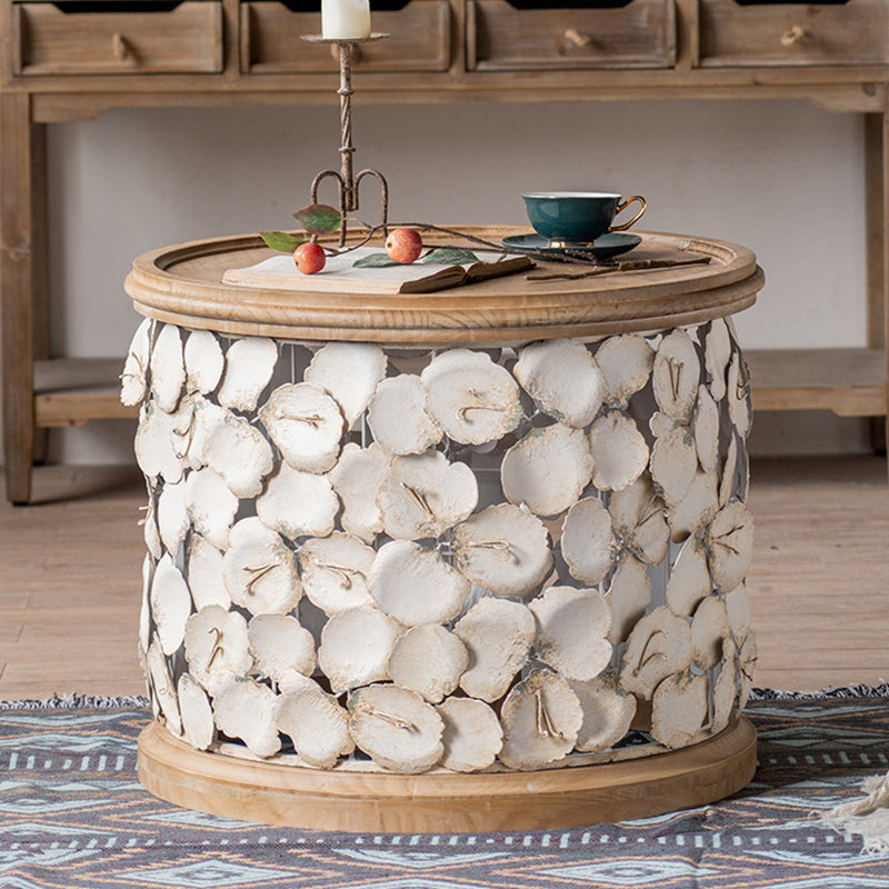 Modern Art Deco Petals Wood Coffee Table — C
