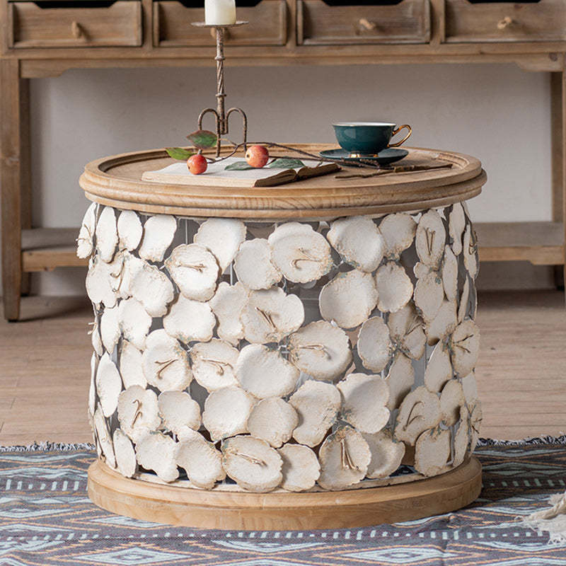 Modern Art Deco Petals Wood Coffee Table — C