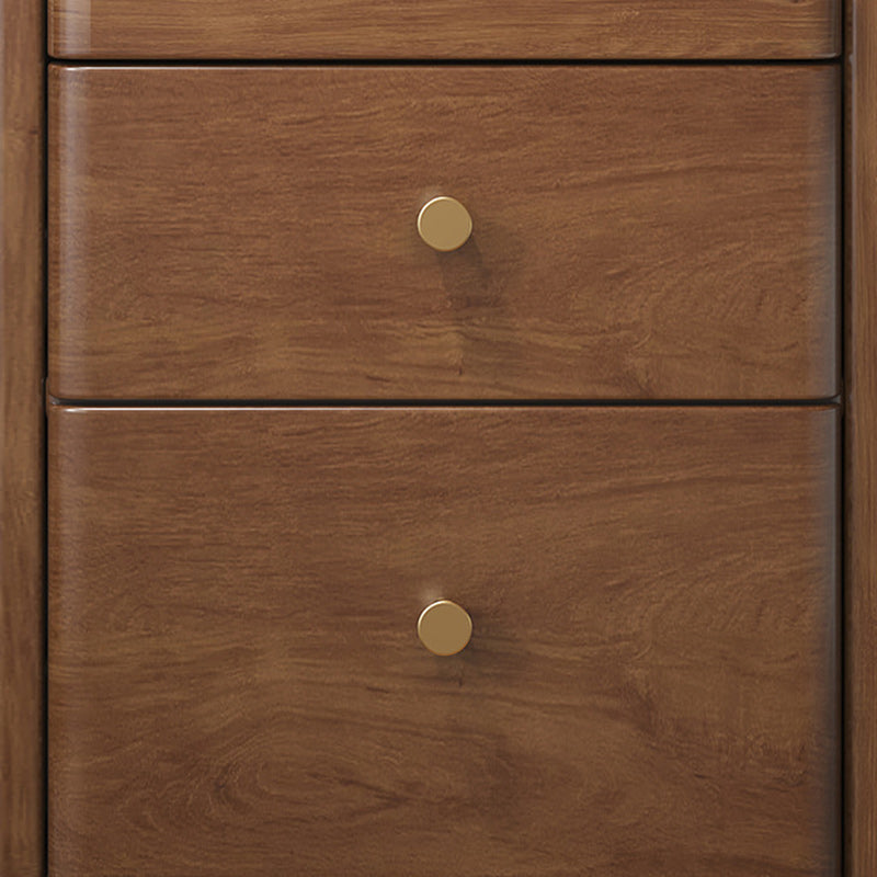 Minimalist Narrow Wood 2-Drawer Nightstand — Without USB / White