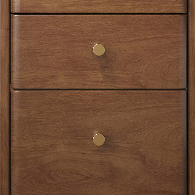 Minimalist Narrow Wood 2-Drawer Nightstand — Without USB / White