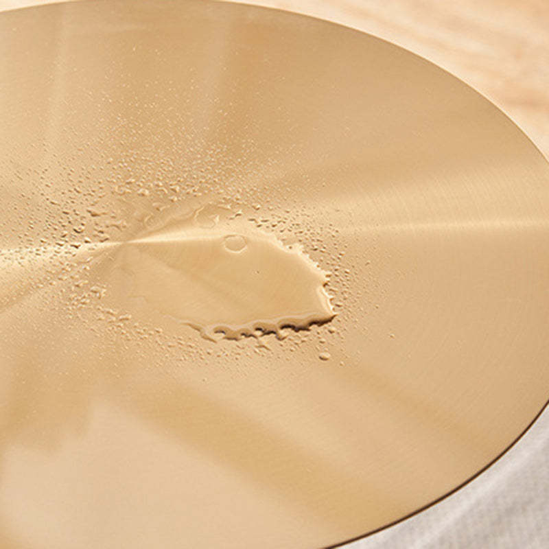 Luxury Round Oval Metal Coffee Table — Gold Tabletop + Gold Base