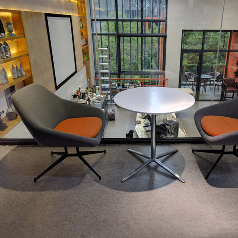 Minimalist Fabric Arc Accent Lounge Chair