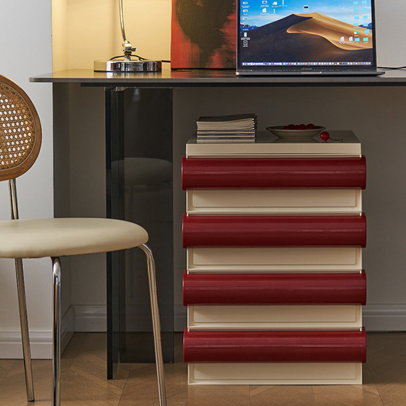 Scandinavian Cubic Movable Nightstand 2/3/4-Drawer — 2 / White