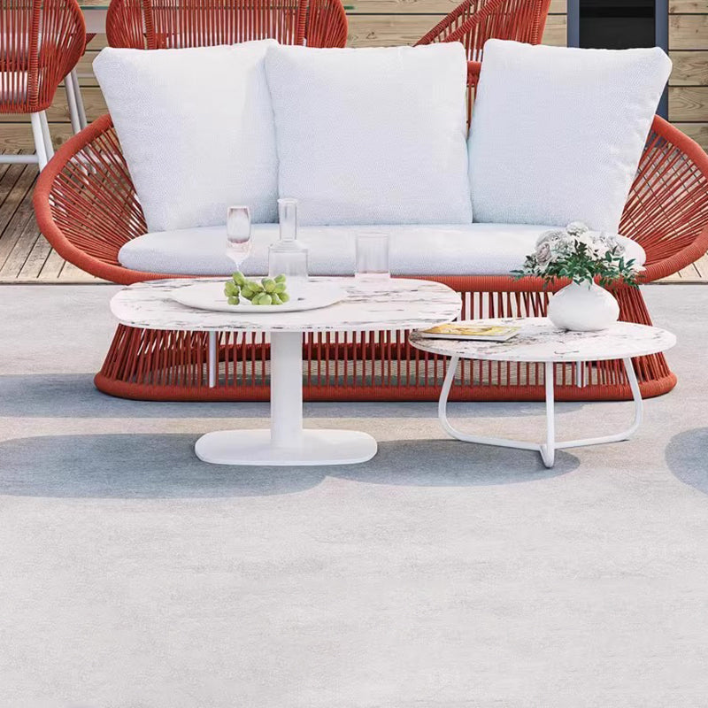 Boho Waterproof Rattan Rope Round Outdoor Side Table