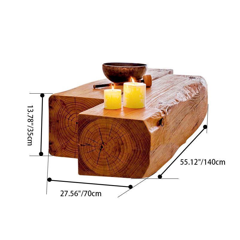 Japanese Long Wood End Table