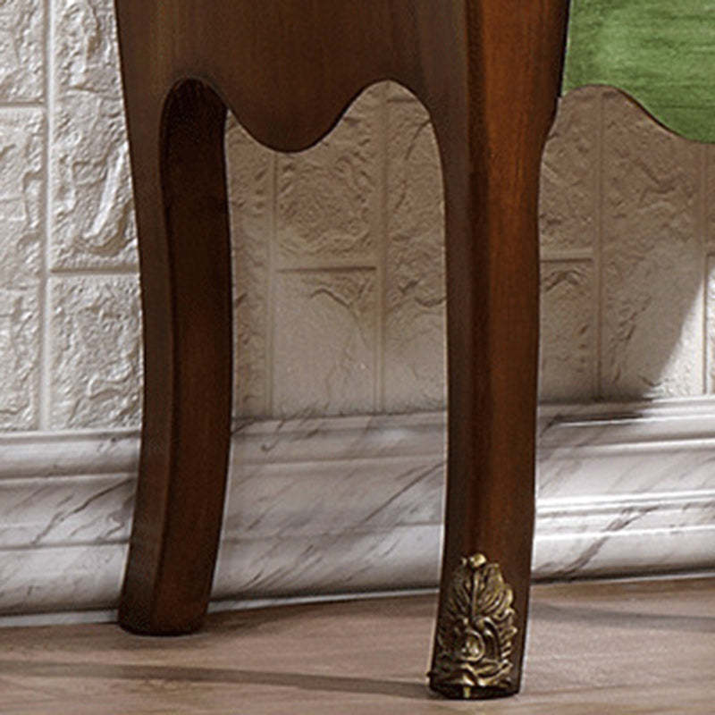 European Flower Painted Birch Side Table