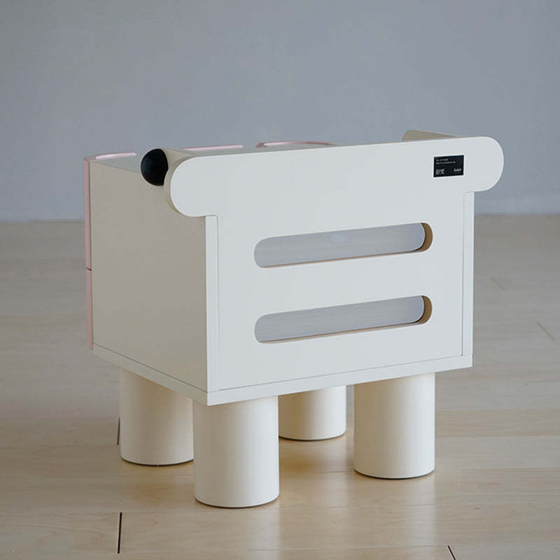 Nordic Kids Cubic Hippo Wood 2-Drawer Nightstand