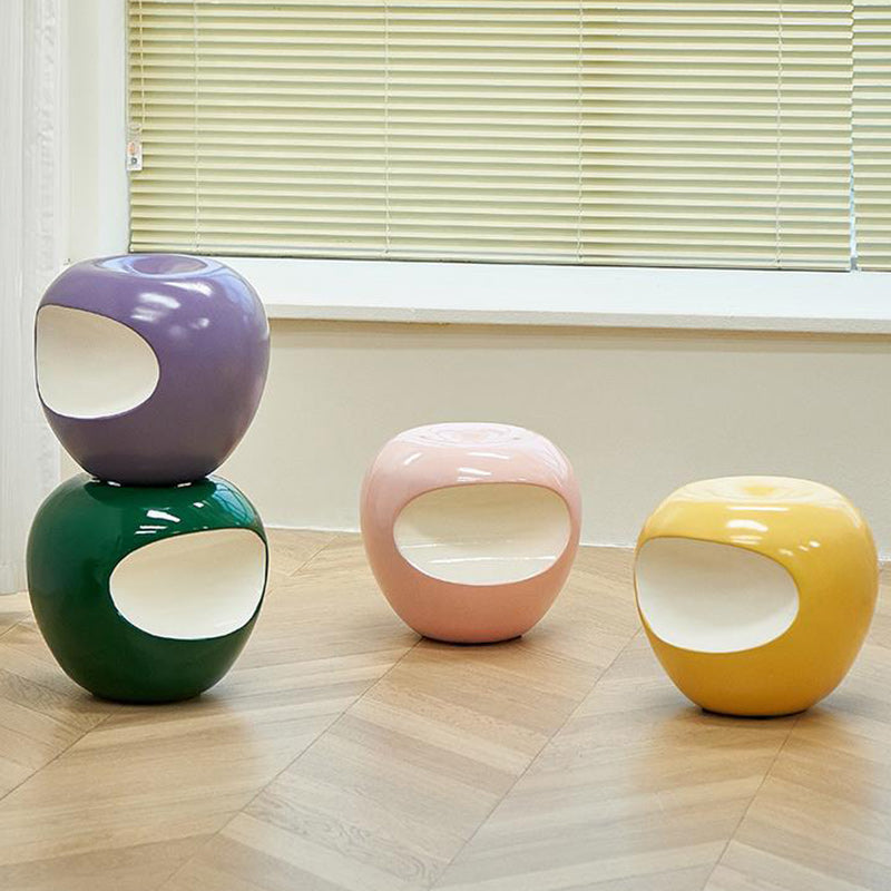 Modern Art Deco Apple Round Resin Chair