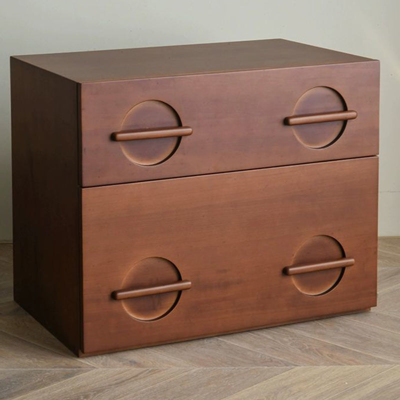Nordic Solid Wood 2-Drawer Nightstand