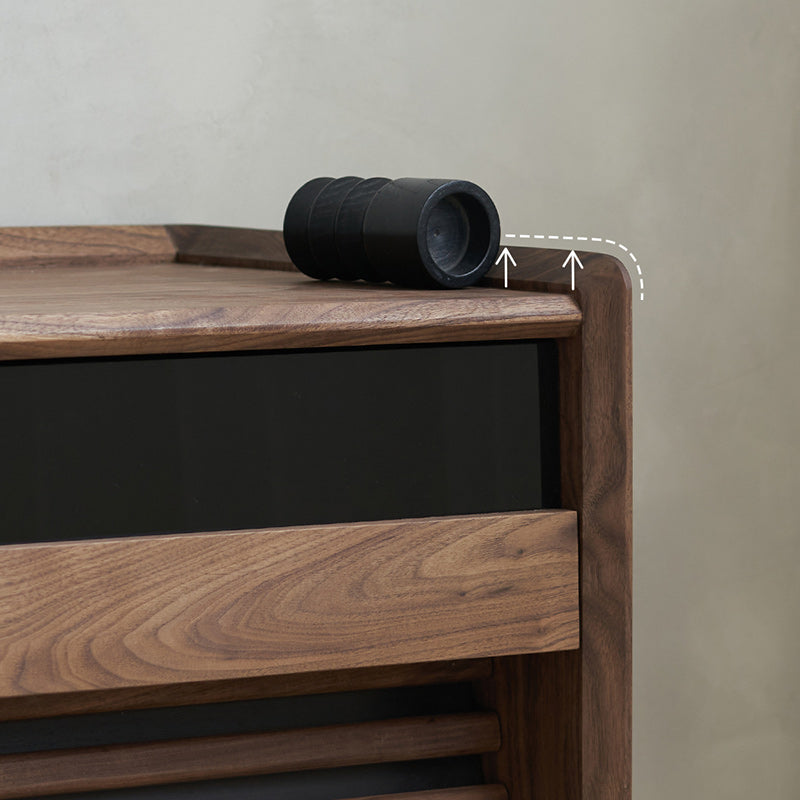 Nordic Rectangular Wood 2-Drawer Nightstand