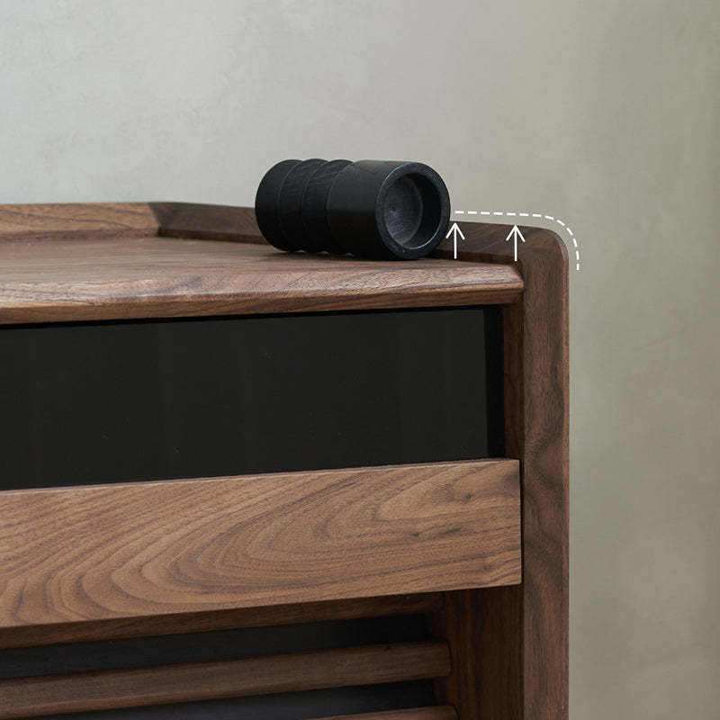 Nordic Rectangular Wood 2-Drawer Nightstand