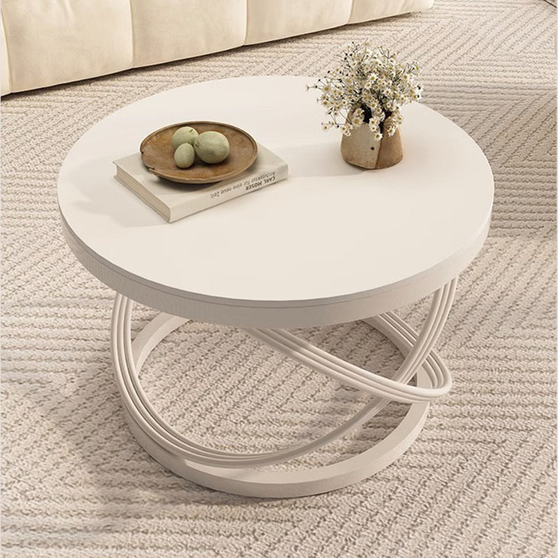 Nordic Round Iron Slab Coffee Table