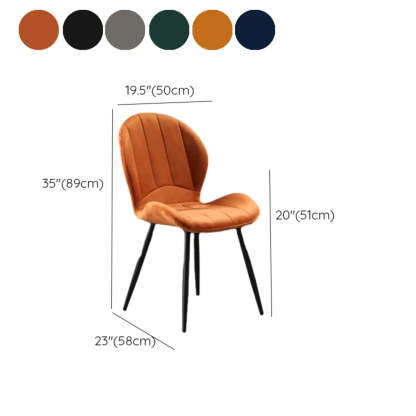 Glam Modern Velvet Accent Dining Chair