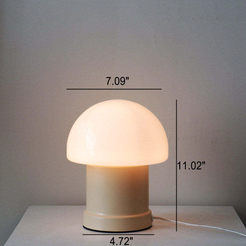 Vintage Cream Mushroom Column Table Lamp