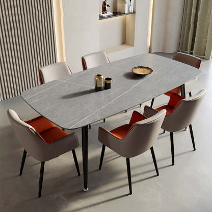 Modern Microfiber Leather Tapered Dining Chair